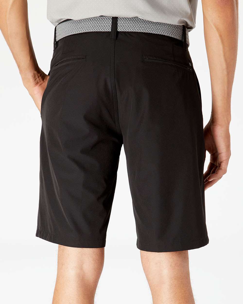 Men's Hybrid Stretch Shorts - OnModelBack - B13286500 - Black