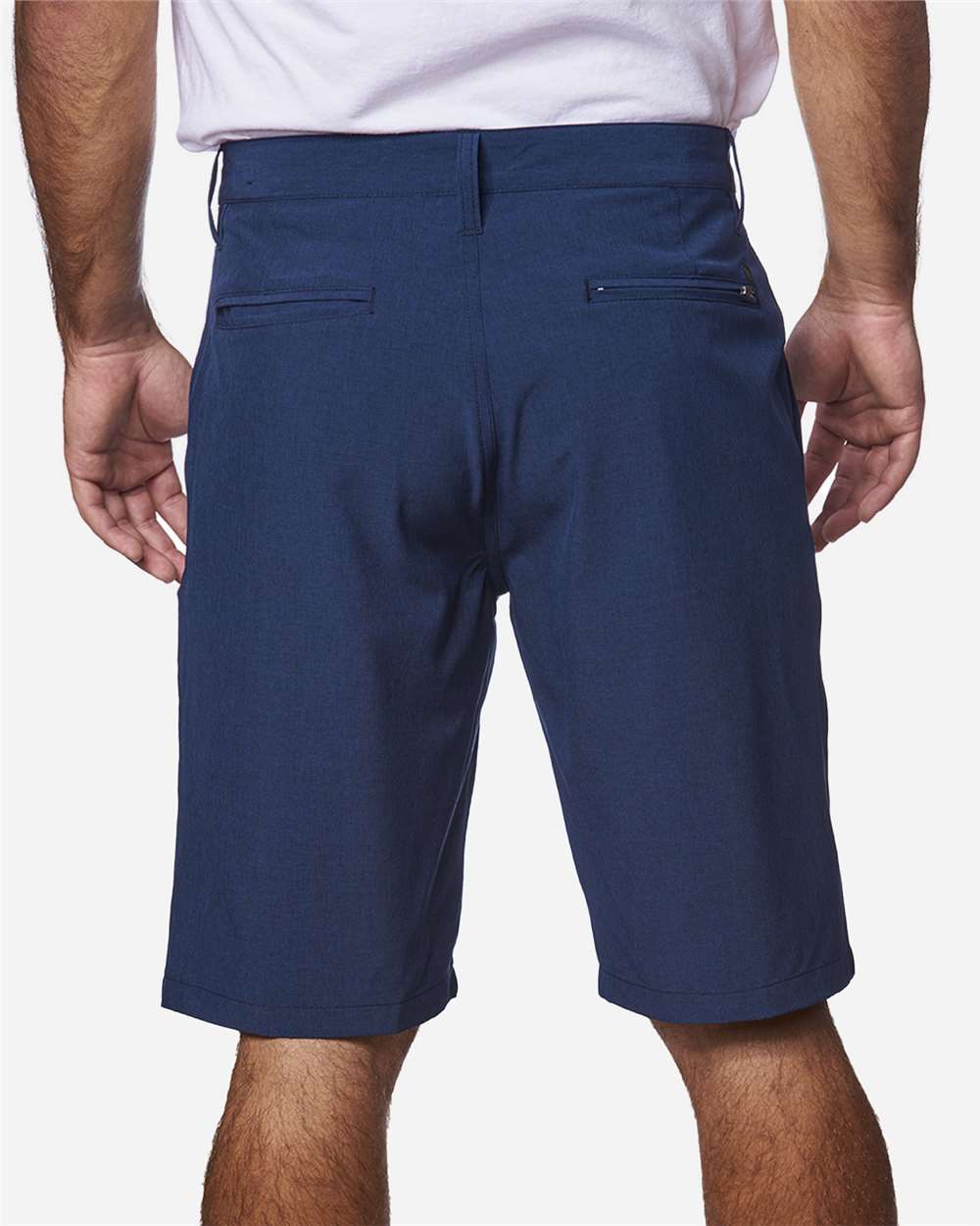 Men's Hybrid Stretch Shorts - OnModelBack - B13286650 - Navy Heather