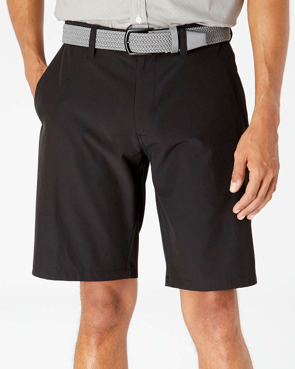 Men's Hybrid Stretch Shorts - OnModelFront - B13286500 - Black