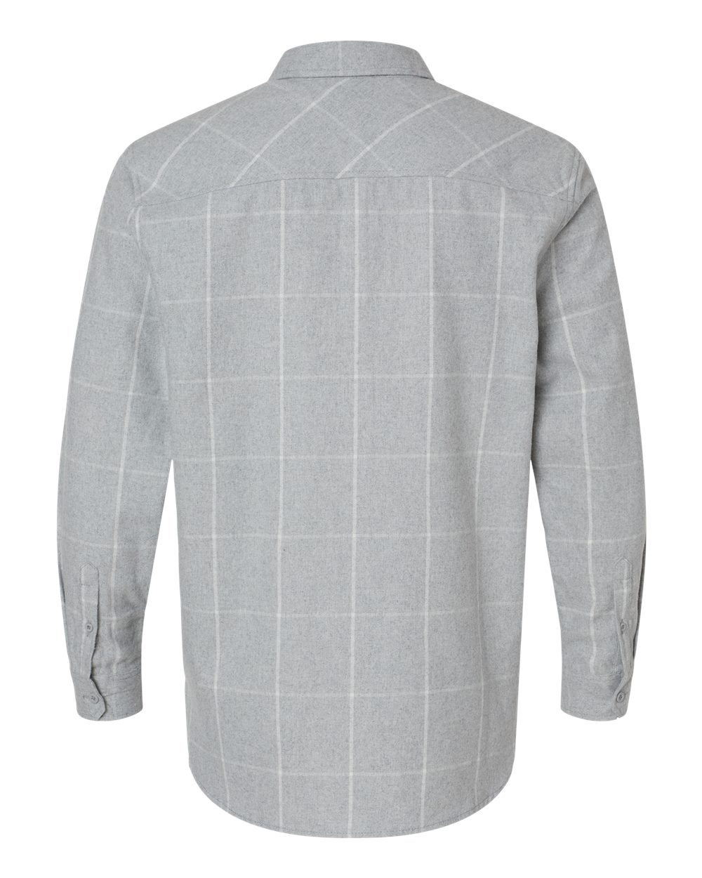 Women's Boyfriend Flannel - Back - B12986093 - Grey/ White