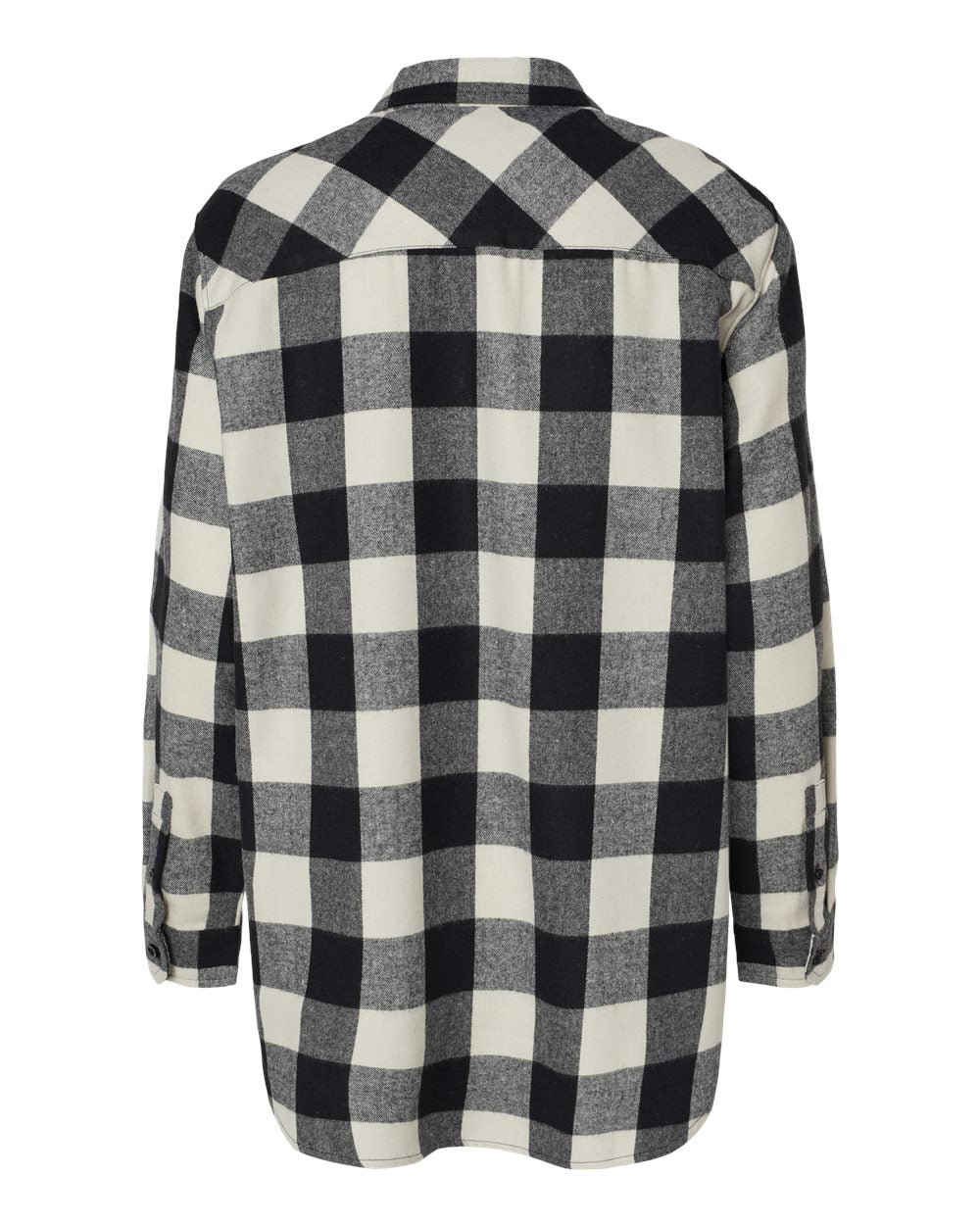 Women's Boyfriend Flannel - Back - B12986244 - Ecru/ Black Buffalo