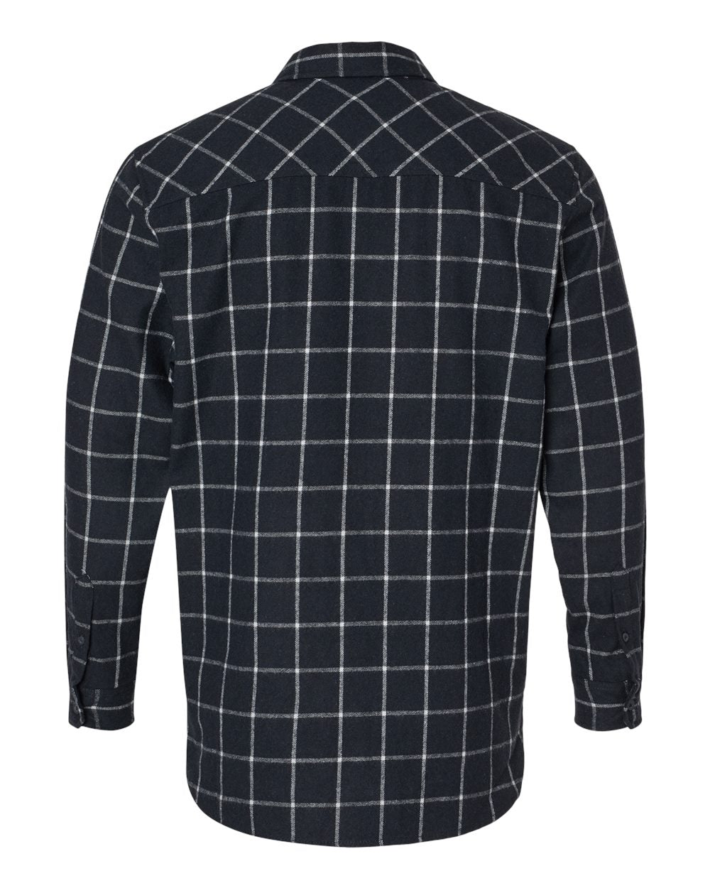 Women's Boyfriend Flannel - Back - B12986663 - Navy/ White