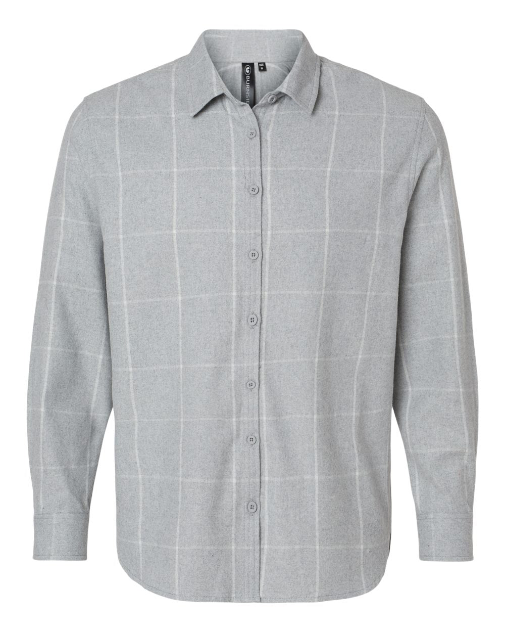 Women's Boyfriend Flannel - Front - B12986093 - Grey/ White
