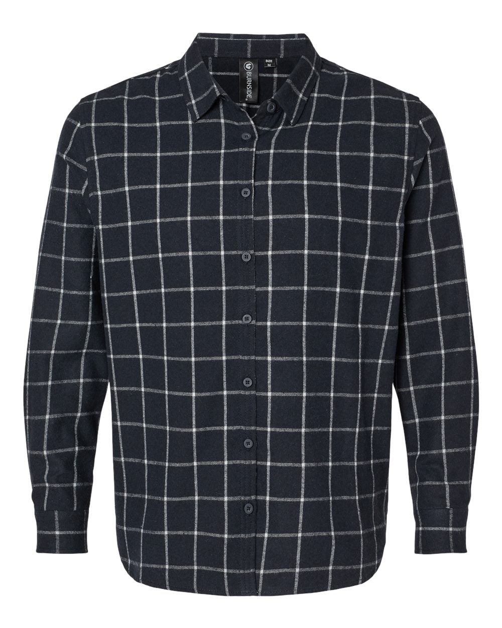 Women's Boyfriend Flannel - Front - B12986663 - Navy/ White