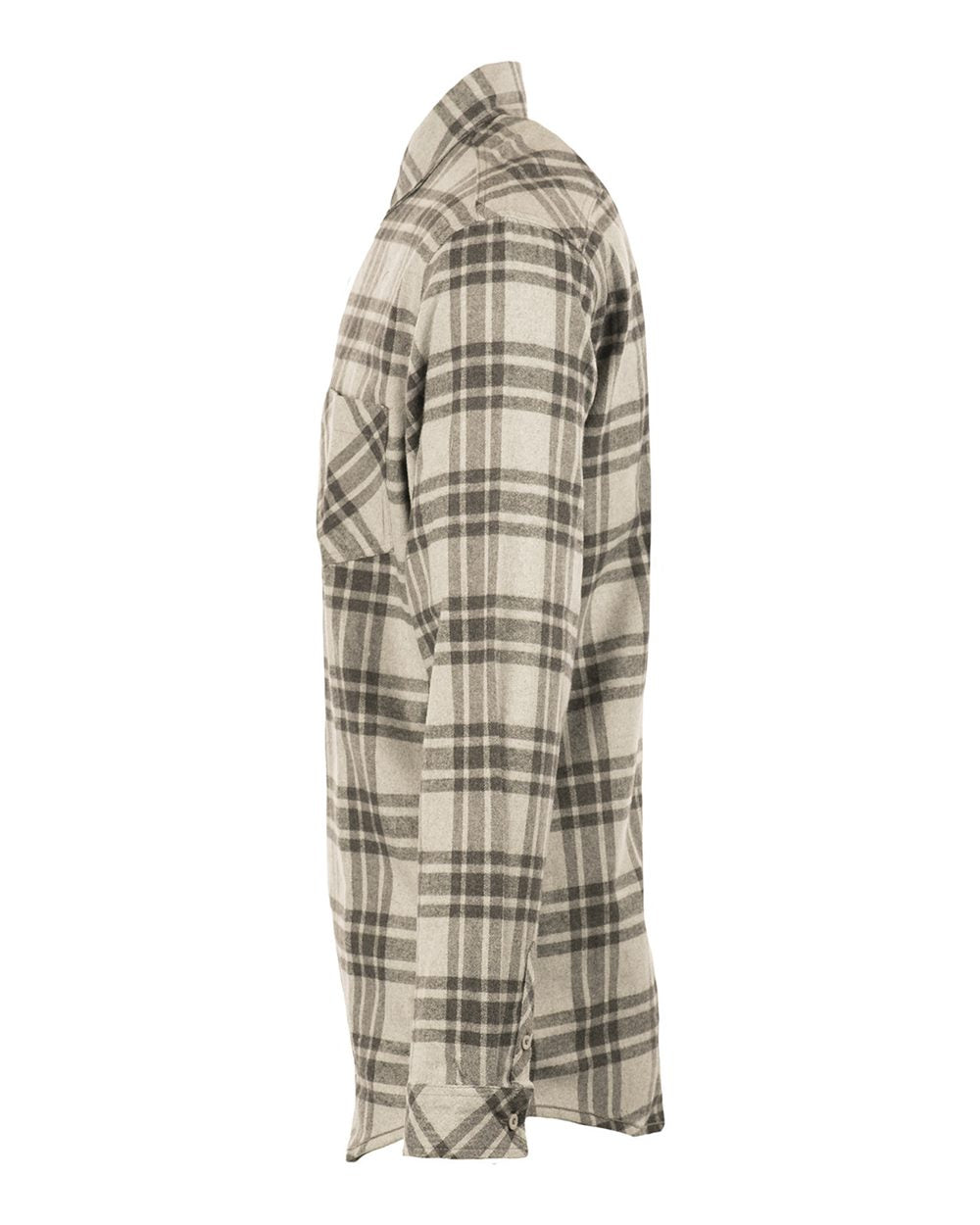Men's Open Pocket Flannel Shirt - DirectSide - B14786573 - Grey/ Steel