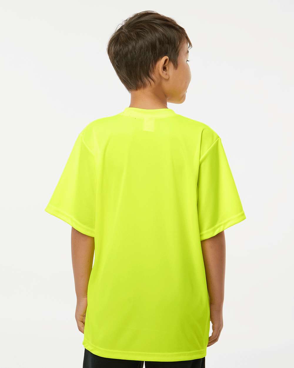 Youth Performance T-Shirt - OnModelBack - B85685172 - Safety Yellow