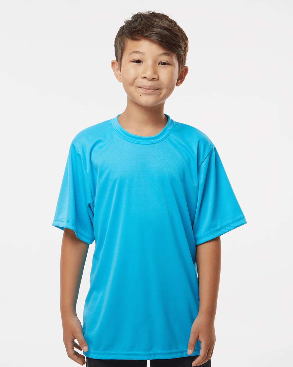 Youth Performance T-Shirt - OnModelFront - B85685062 - Electric Blue