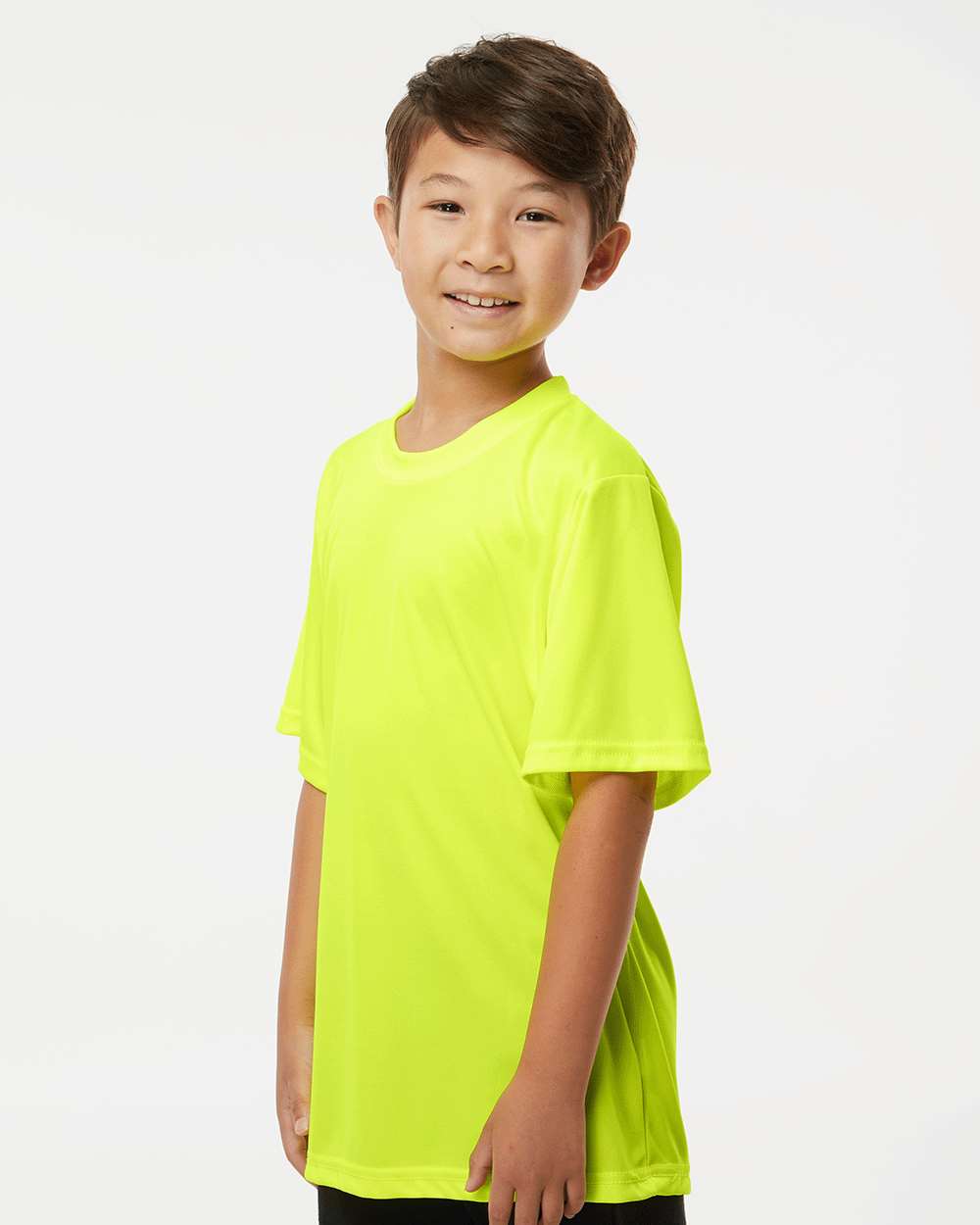 Youth Performance T-Shirt - OnModelSide - B85685172 - Safety Yellow