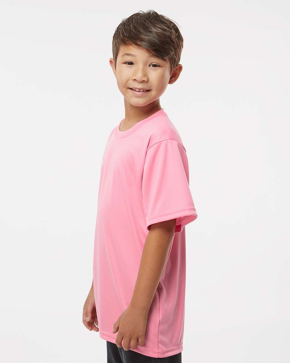 Youth Performance T-Shirt - OnModelSide - B85685302 - Pink