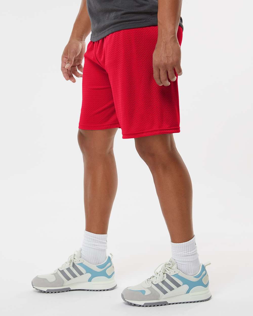 Men's Mesh 7" Shorts - OnModelSide - B89785703 - Red