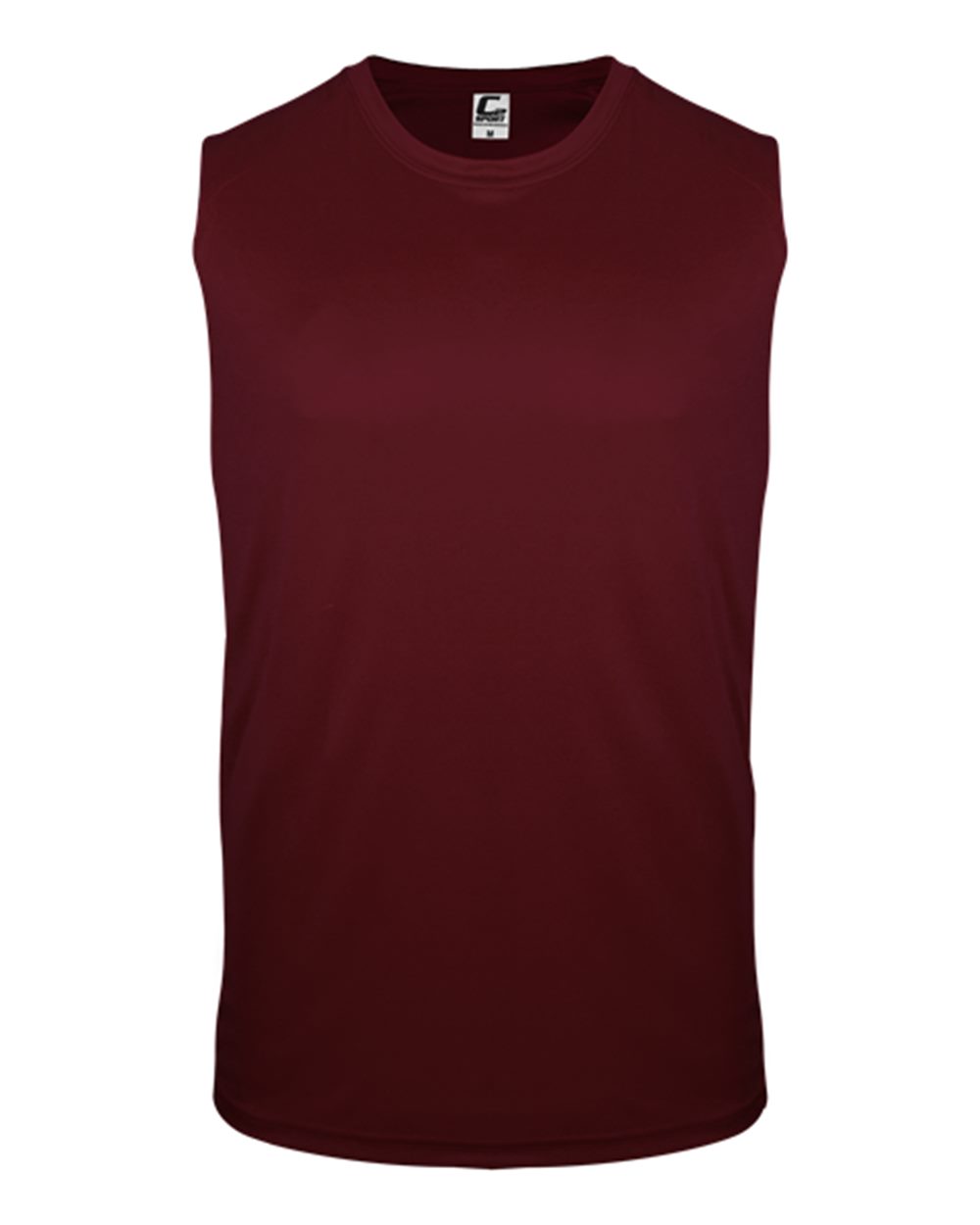 Men's Sleeveless T-Shirt - Front - B06485532 - Maroon