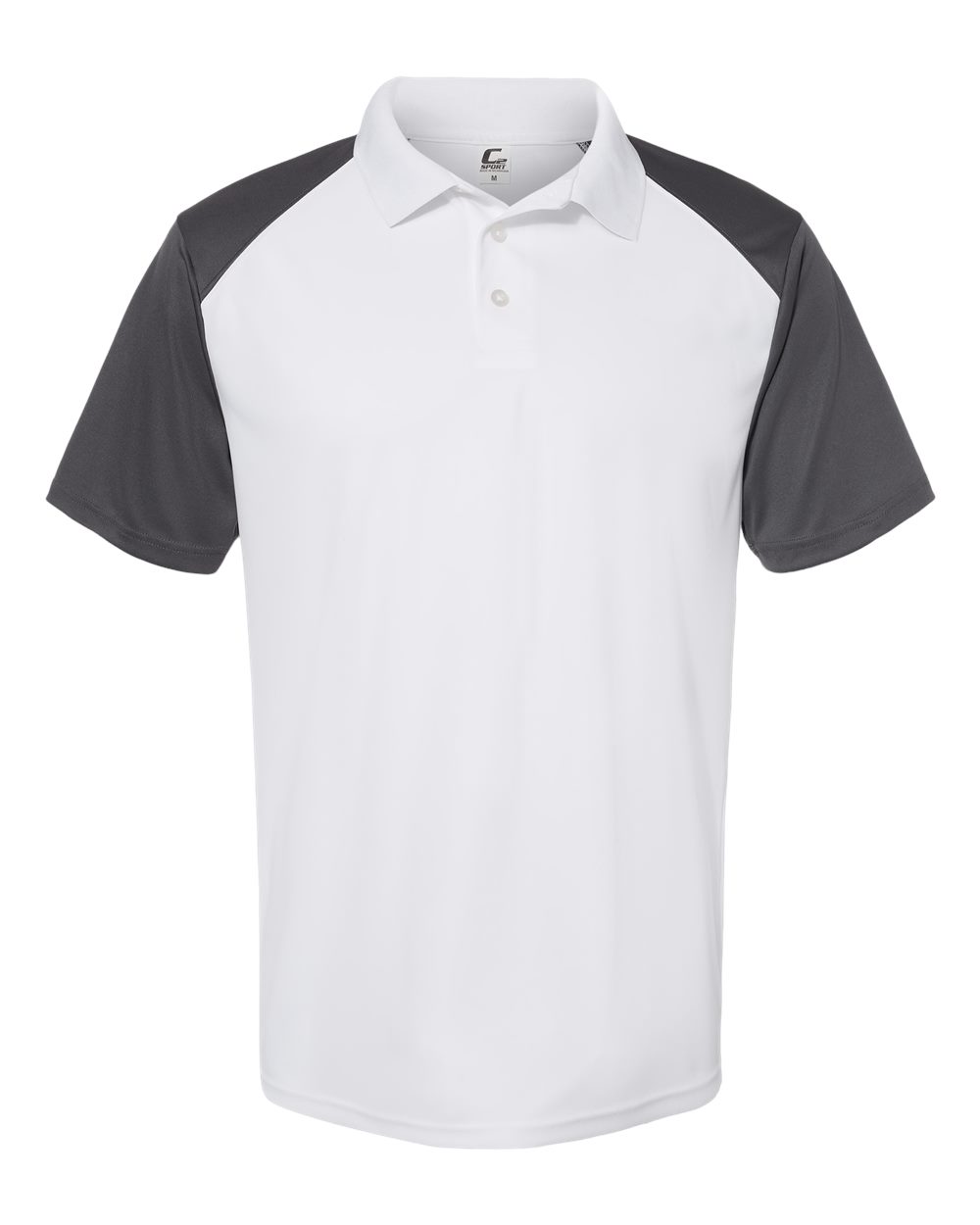 Men's Sport Polo - Front - B57685002 - White/ Graphite