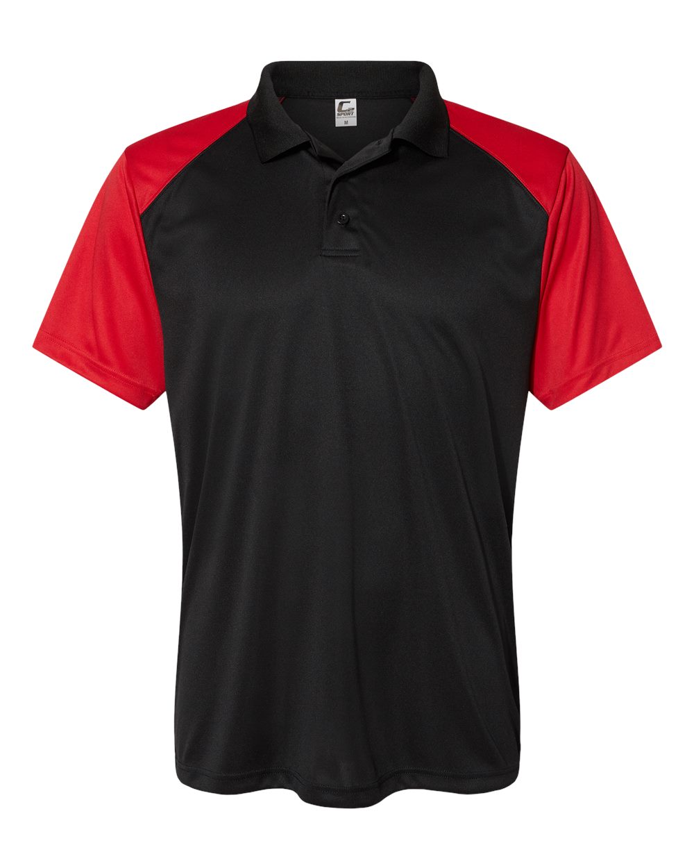 Men's Sport Polo - Front - B57685522 - Black/ Red