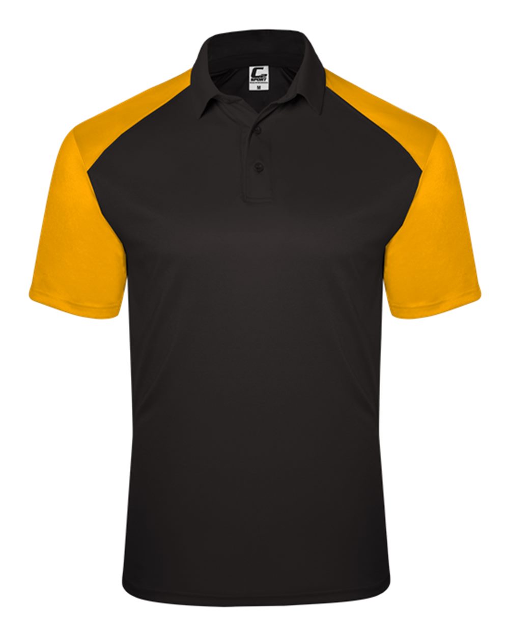 Men's Sport Polo - Front - B57685912 - Black/ Gold