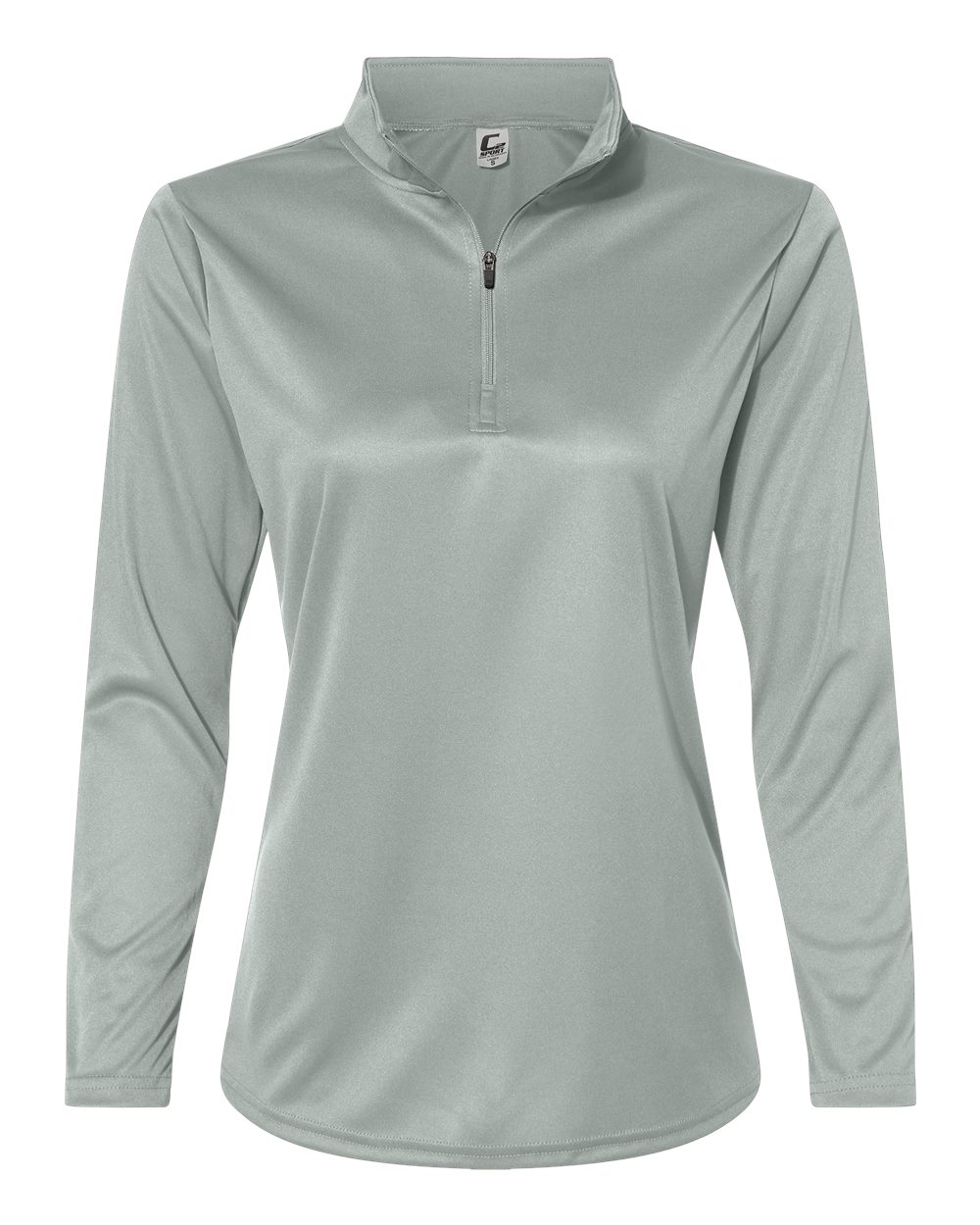Women's Quarter-Zip Pullover - Front - B58285352 - Silver