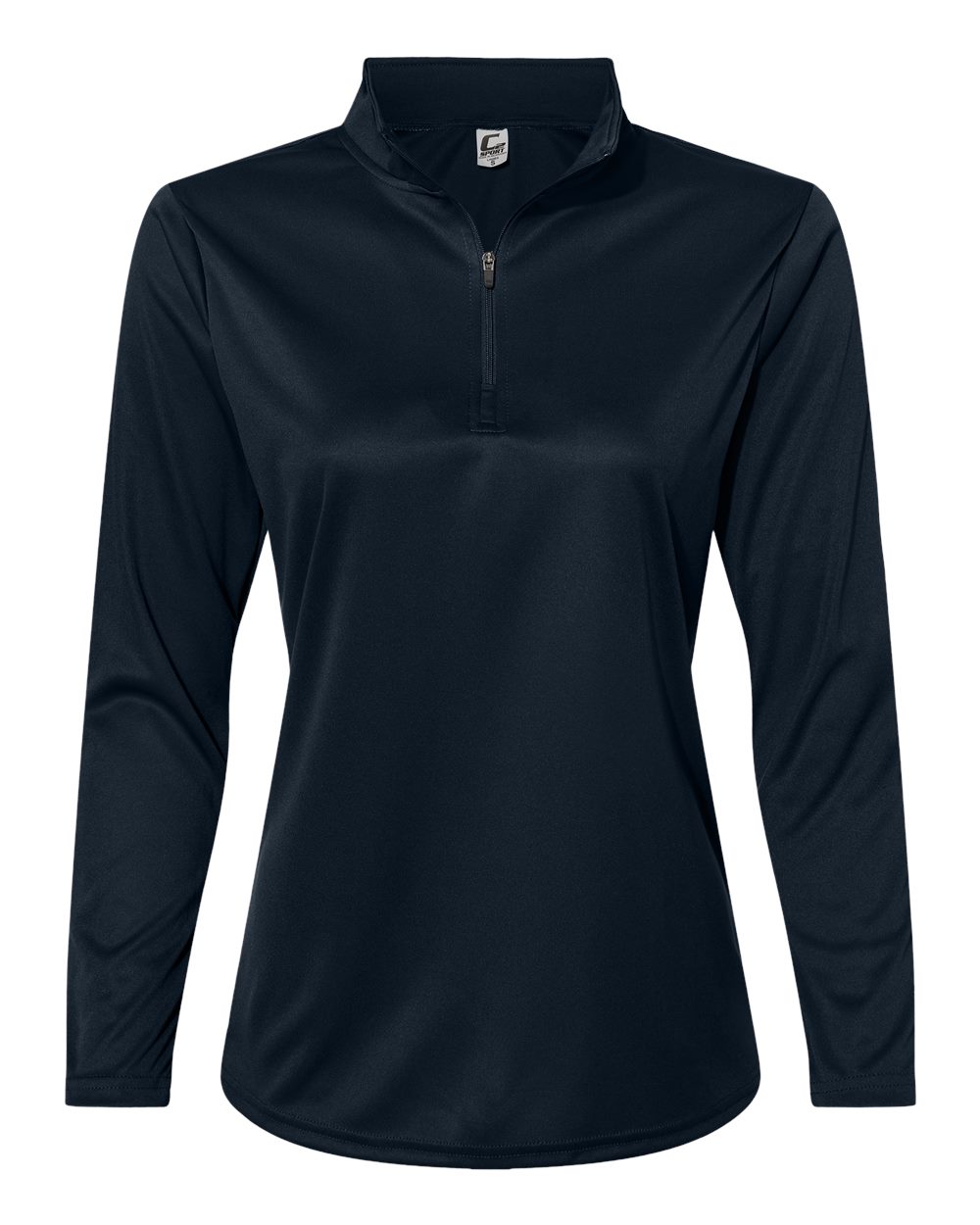 Women's Quarter-Zip Pullover - Front - B58285652 - Navy