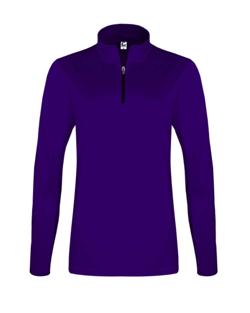 Women's Quarter-Zip Pullover - Front - B58285672 - Purple