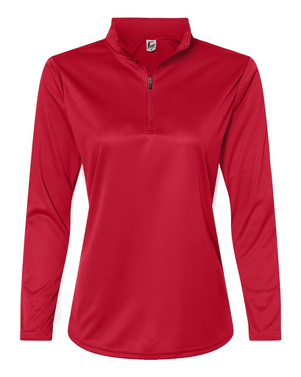 Women's Quarter-Zip Pullover - Front - B58285702 - Red