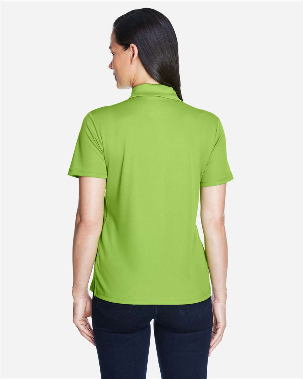 Women's Origin Performance Piqué Polo - OnModelBack - B205A7172 - Acid Green