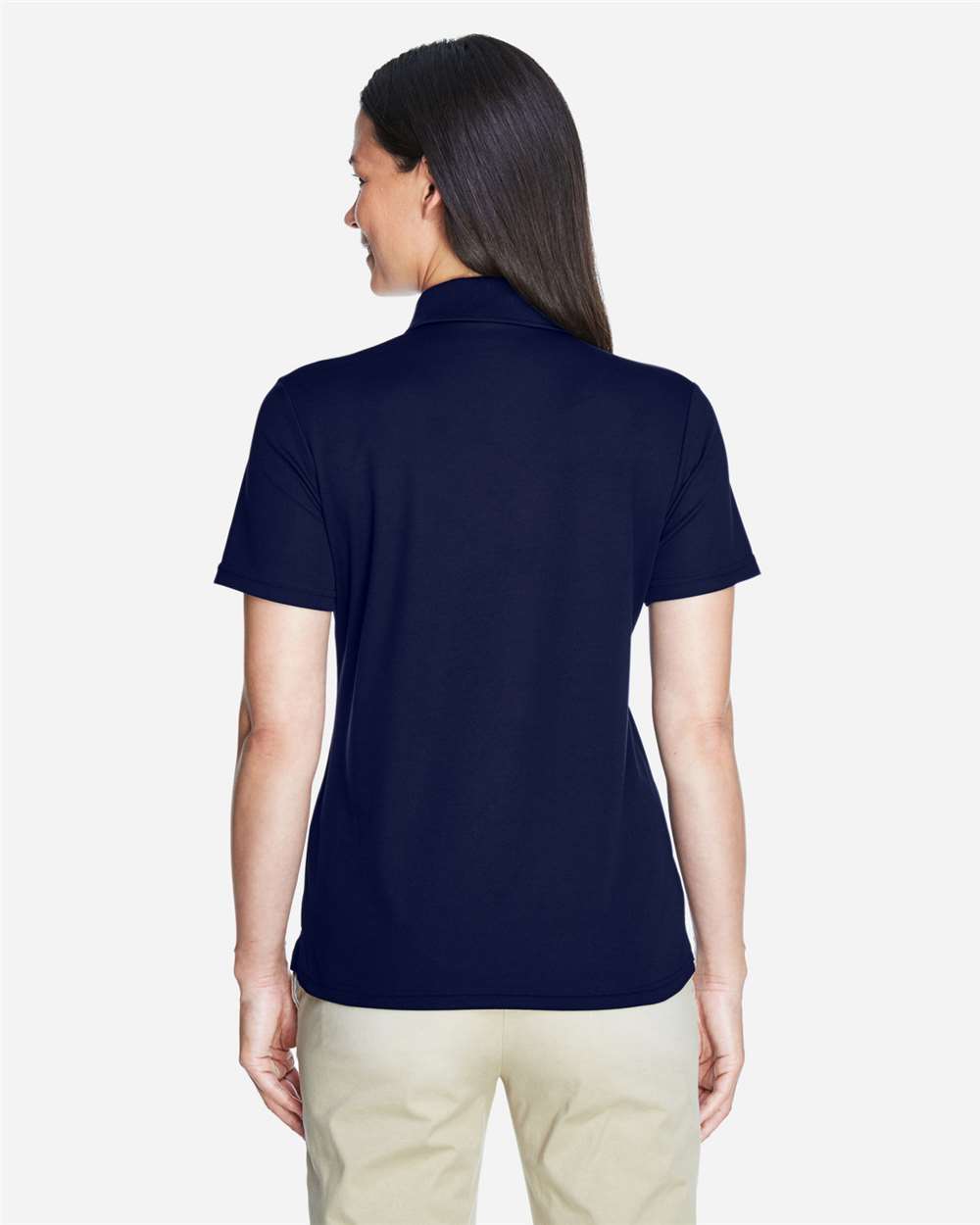 Women's Origin Performance Piqué Polo - OnModelBack - B205A7652 - Classic Navy