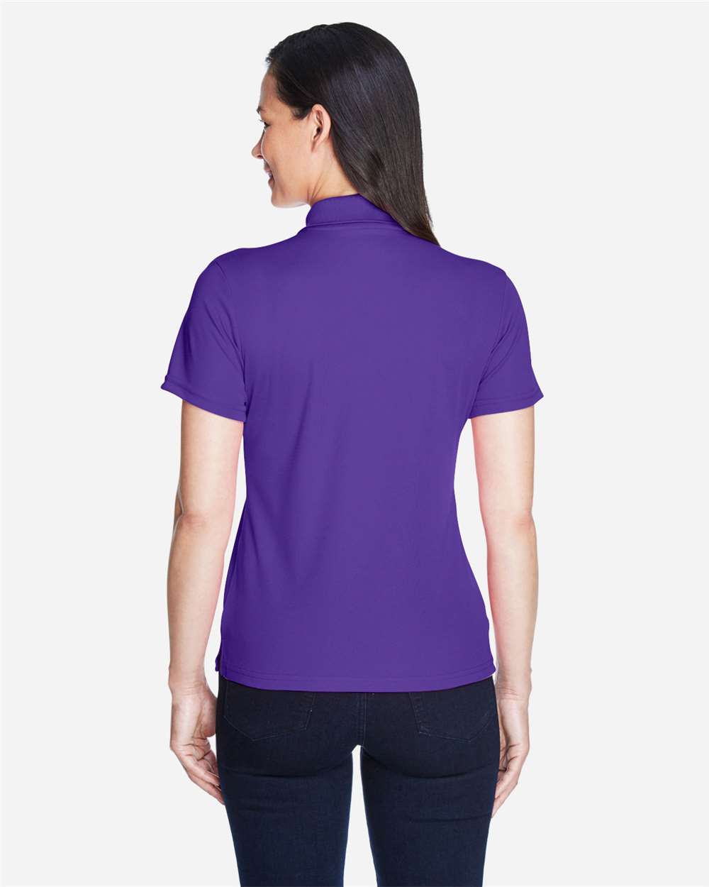 Women's Origin Performance Piqué Polo - OnModelBack - B205A7672 - Campus Purple