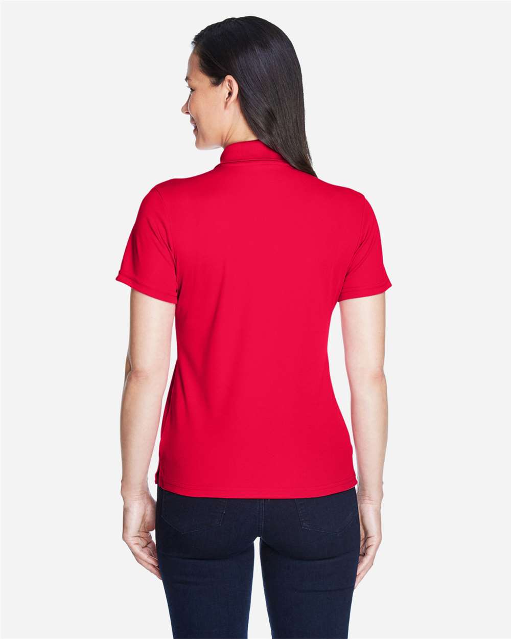 Women's Origin Performance Piqué Polo - OnModelBack - B205A7702 - Classic Red