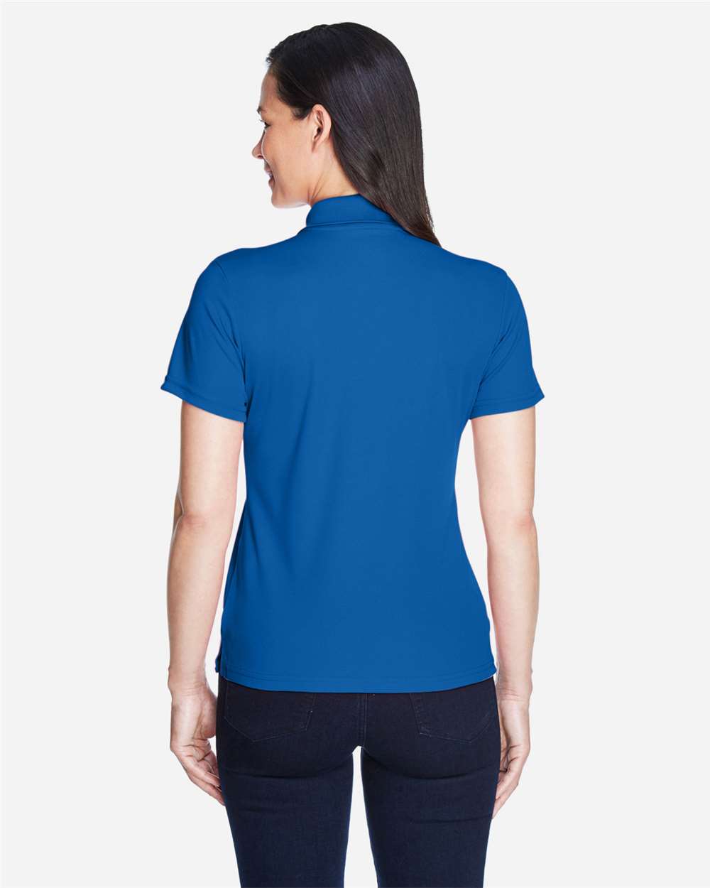 Women's Origin Performance Piqué Polo - OnModelBack - B205A7752 - True Royal