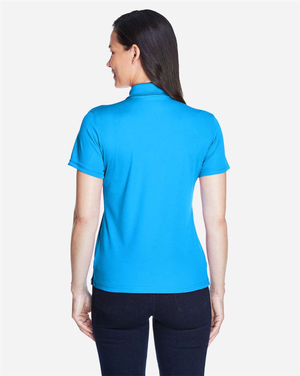 Women's Origin Performance Piqué Polo - OnModelBack - B205A7762 - Electric Blue