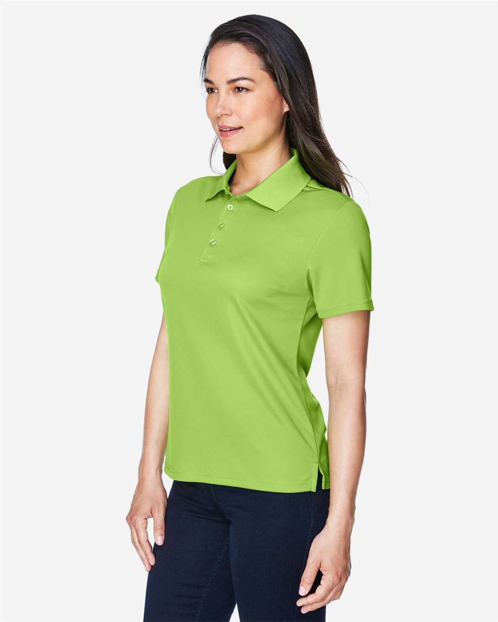 Women's Origin Performance Piqué Polo - OnModelSide - B205A7172 - Acid Green