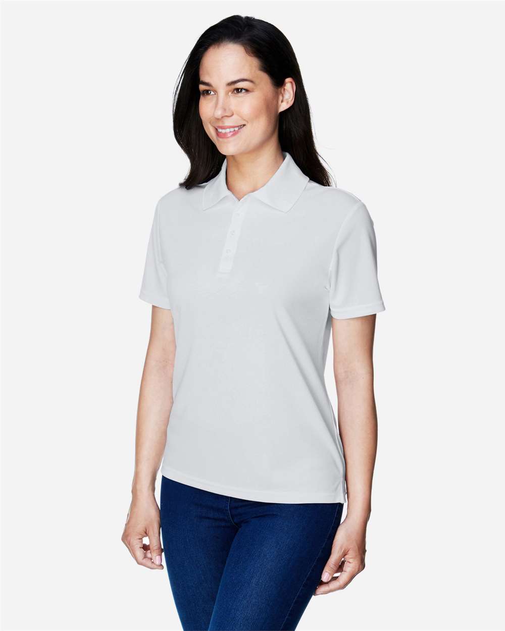 Women's Origin Performance Piqué Polo - OnModelSide - B205A7352 - PLATINUM