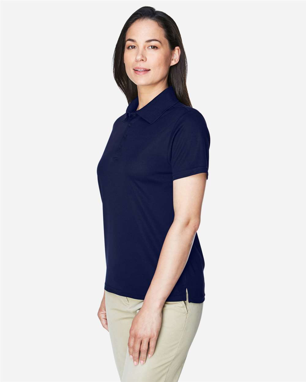 Women's Origin Performance Piqué Polo - OnModelSide - B205A7652 - Classic Navy