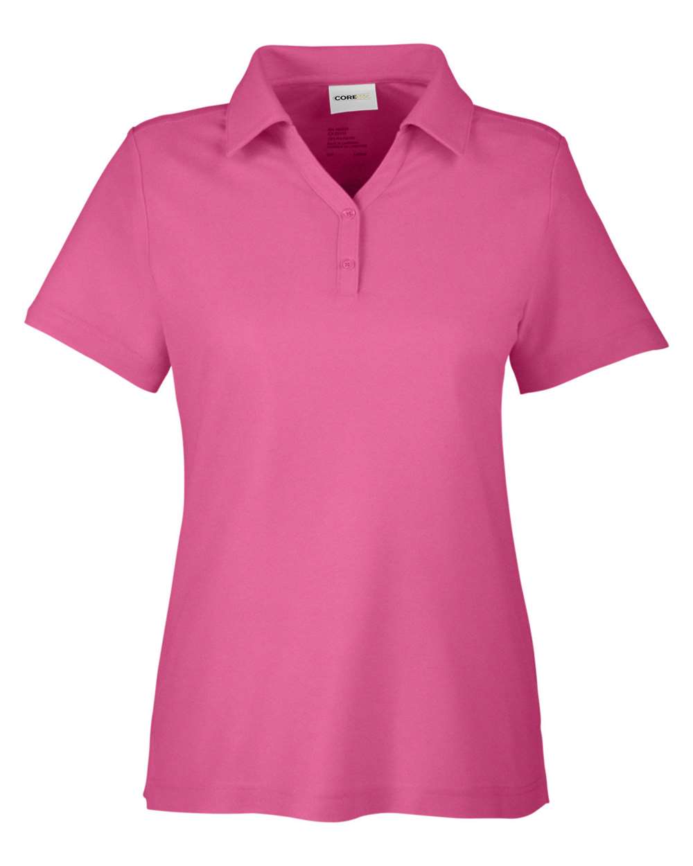 Women's Fusion ChromaSoft™ Pique Polo - Front - B280A7302 - Charity Pink