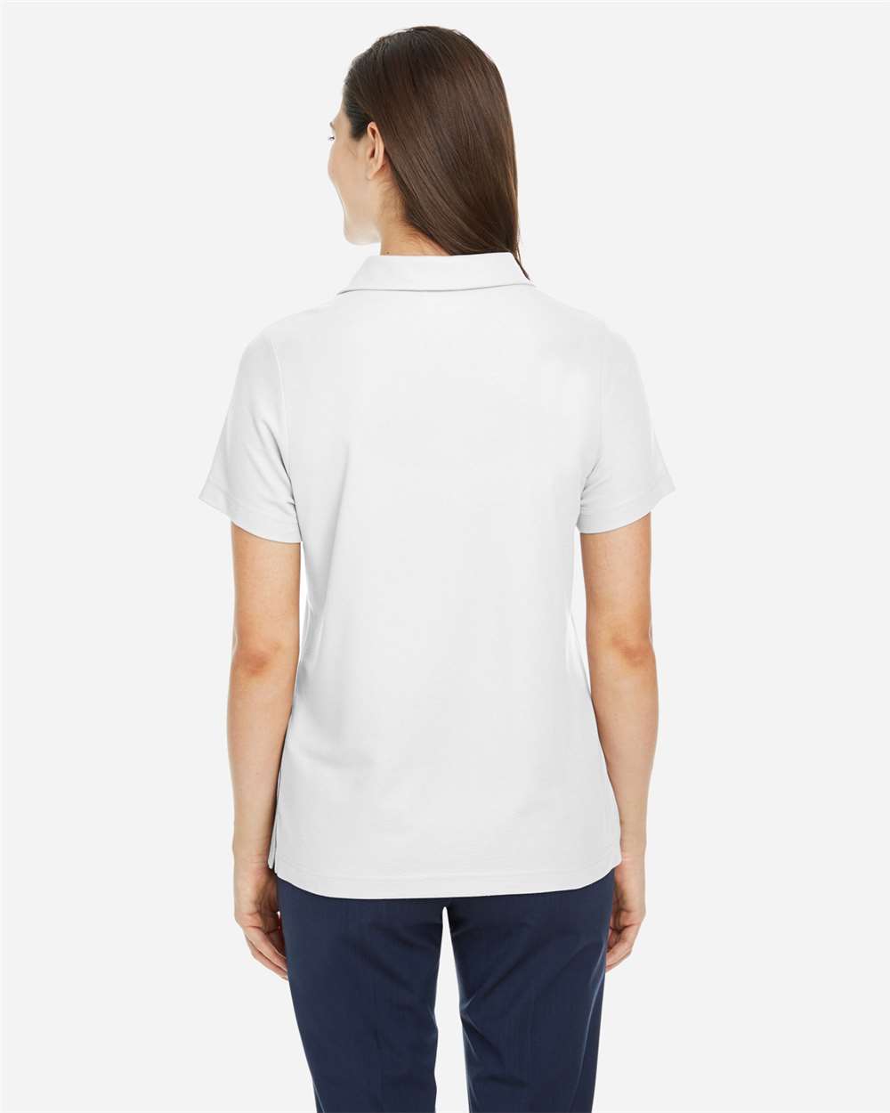 Women's Fusion ChromaSoft™ Pique Polo - OnModelBack - B280A7002 - White
