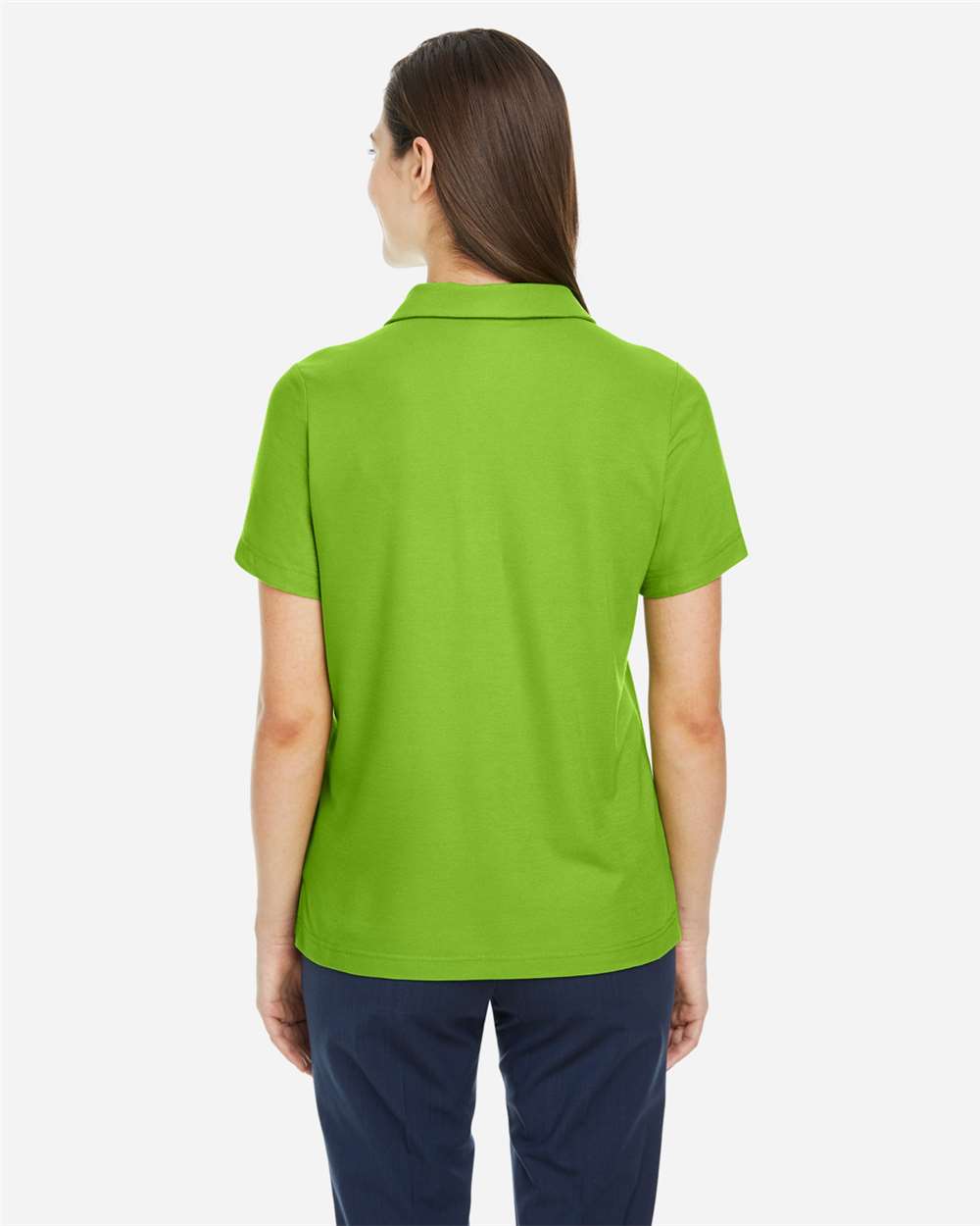 Women's Fusion ChromaSoft™ Pique Polo - OnModelBack - B280A7172 - Acid Green