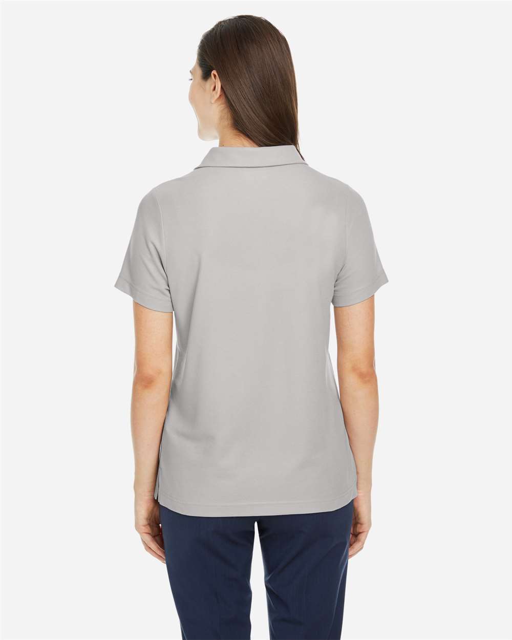 Women's Fusion ChromaSoft™ Pique Polo - OnModelBack - B280A7352 - Platinum