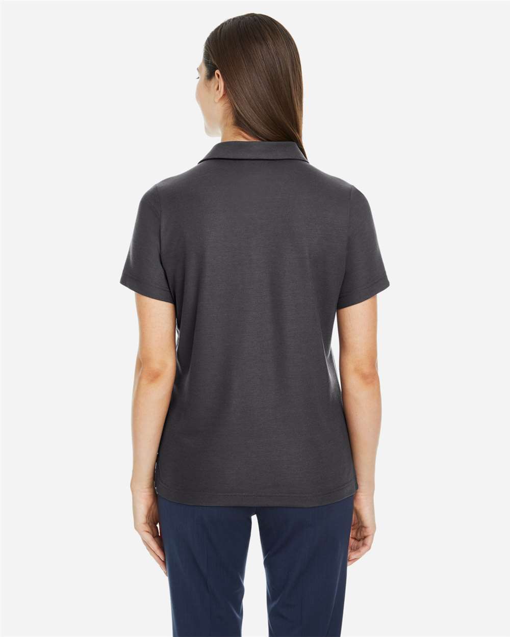 Women's Fusion ChromaSoft™ Pique Polo - OnModelBack - B280A7582 - Carbon