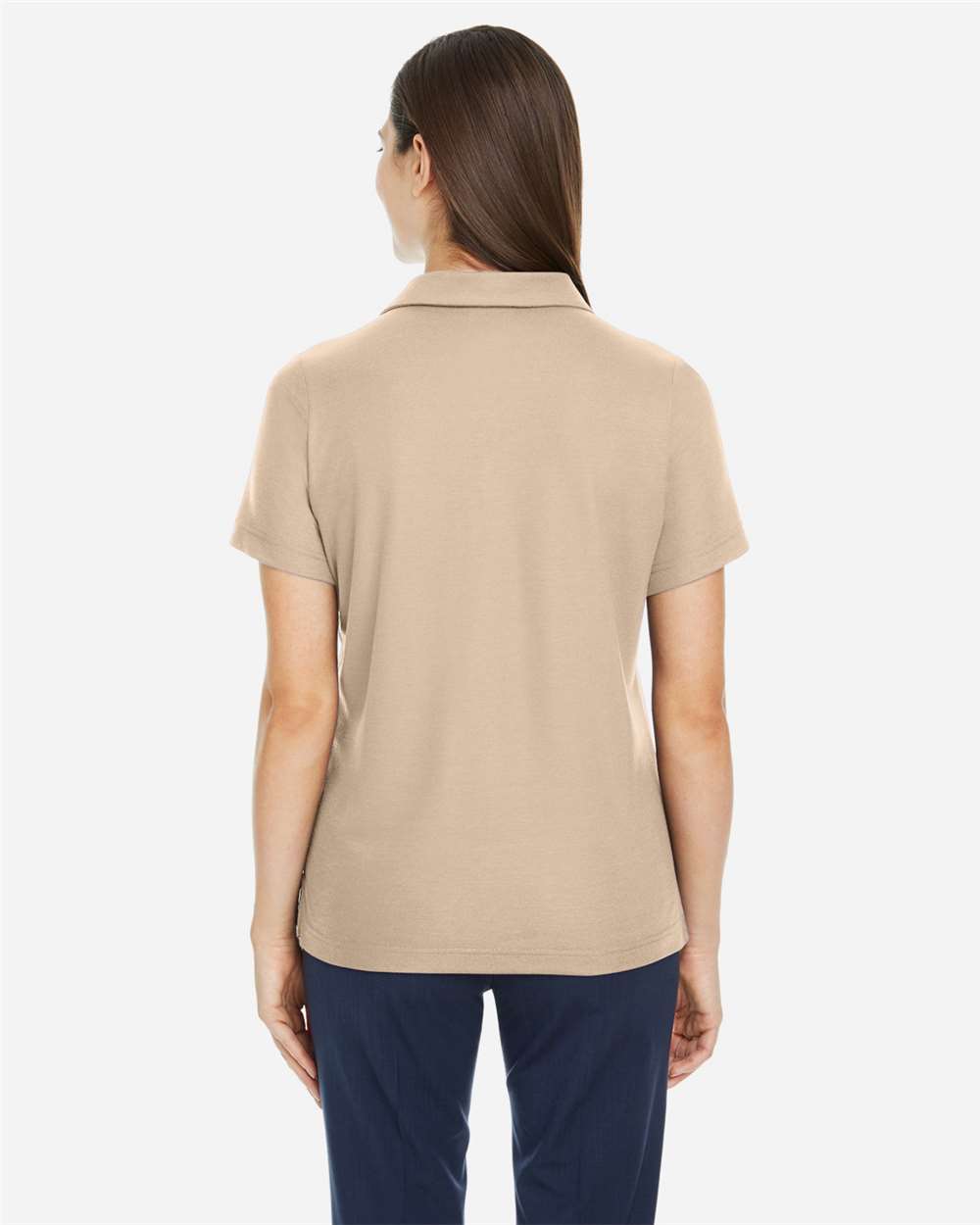 Women's Fusion ChromaSoft™ Pique Polo - OnModelBack - B280A7732 - Stone