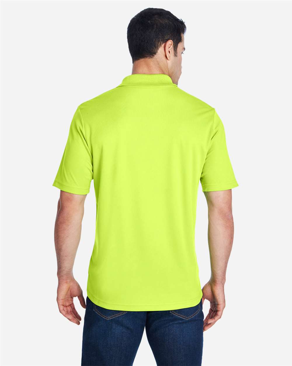Men's Origin Performance Piqué Polo - OnModelBack - B221A7162 - Safety Yellow