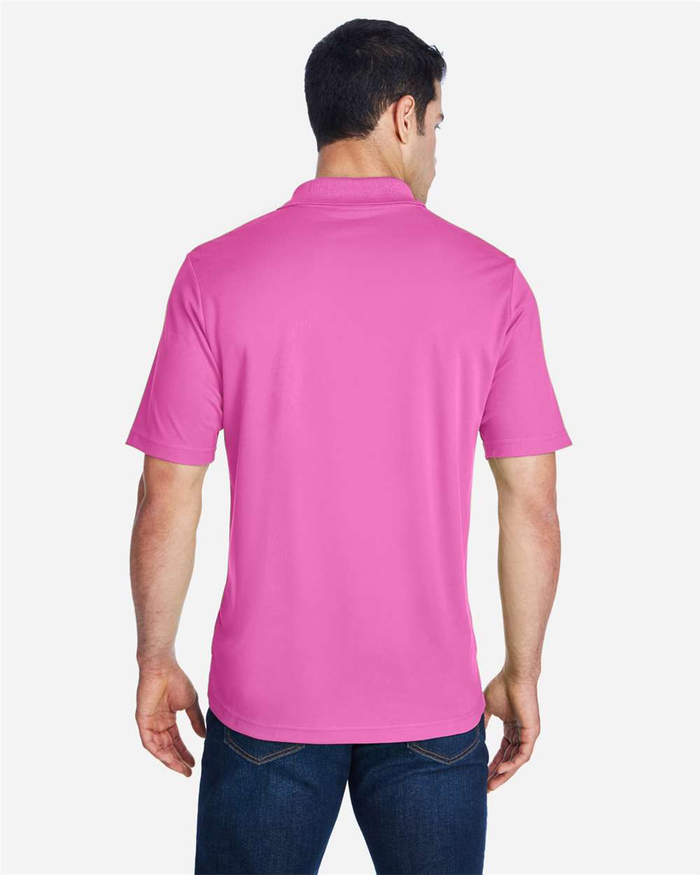 Men's Origin Performance Piqué Polo - OnModelBack - B221A7302 - Charity Pink