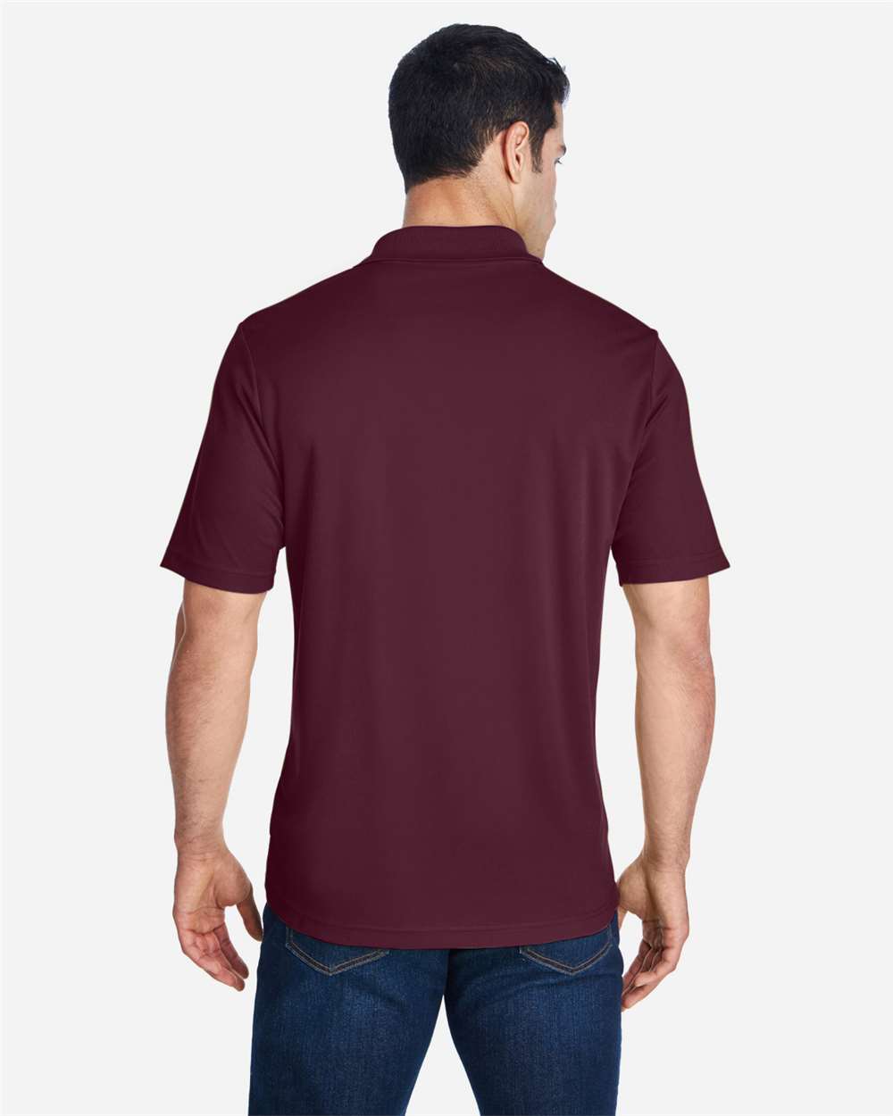 Men's Origin Performance Piqué Polo - OnModelBack - B221A7532 - Burgundy