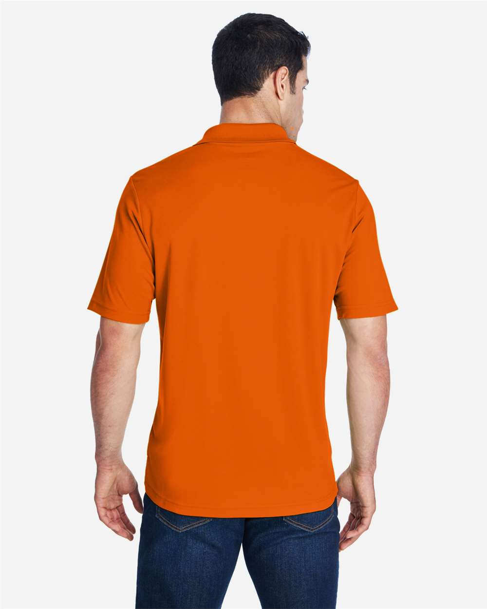 Men's Origin Performance Piqué Polo - OnModelBack - B221A7662 - Campus Orange