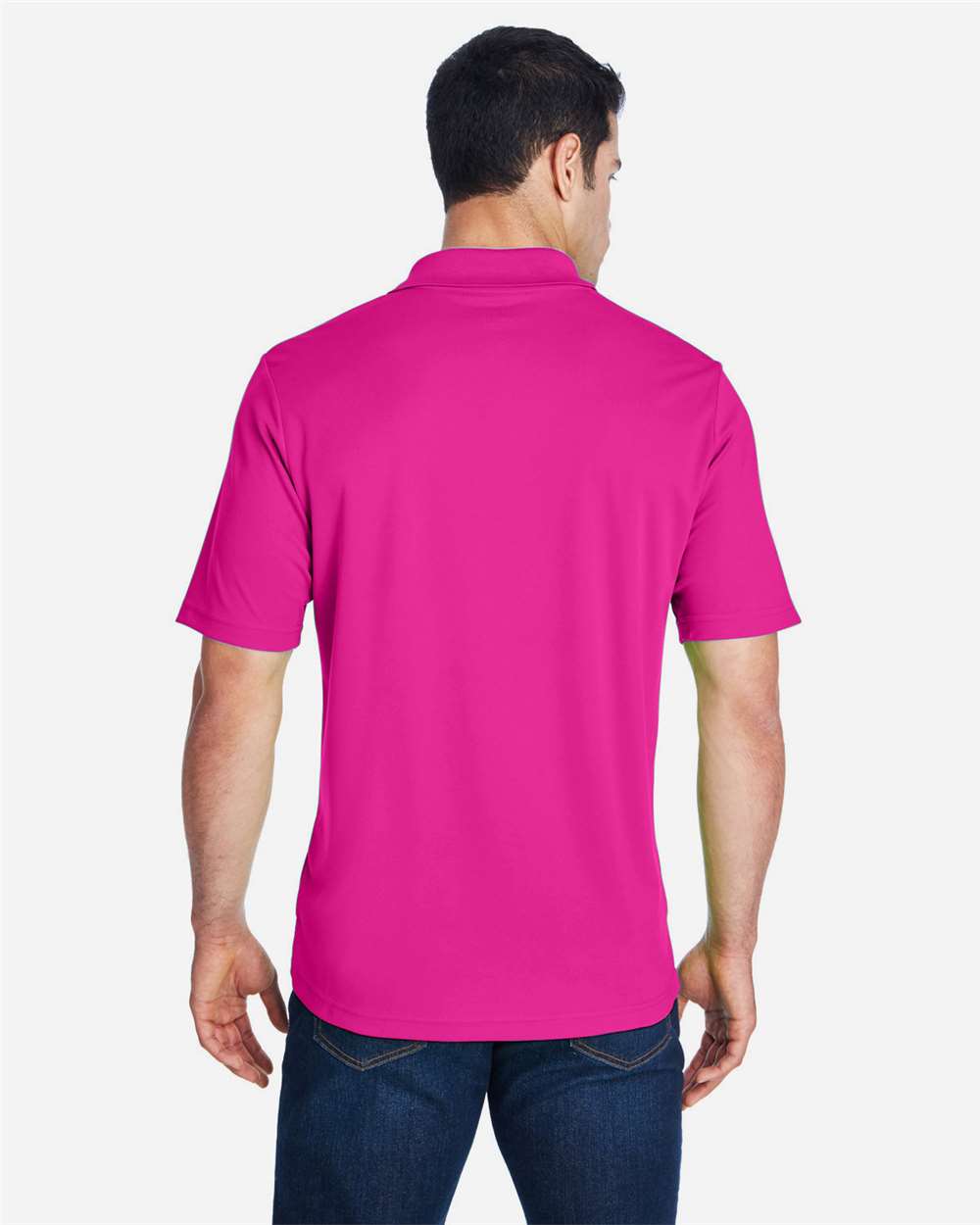 Men's Origin Performance Piqué Polo - OnModelBack - B221A7692 - Bright Magenta