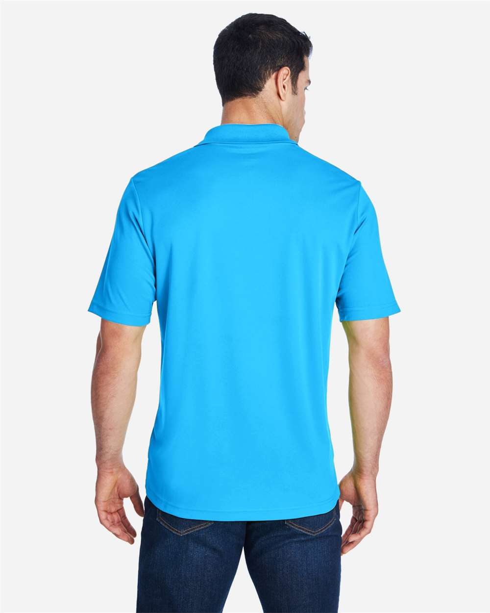 Men's Origin Performance Piqué Polo - OnModelBack - B221A7762 - Electric Blue
