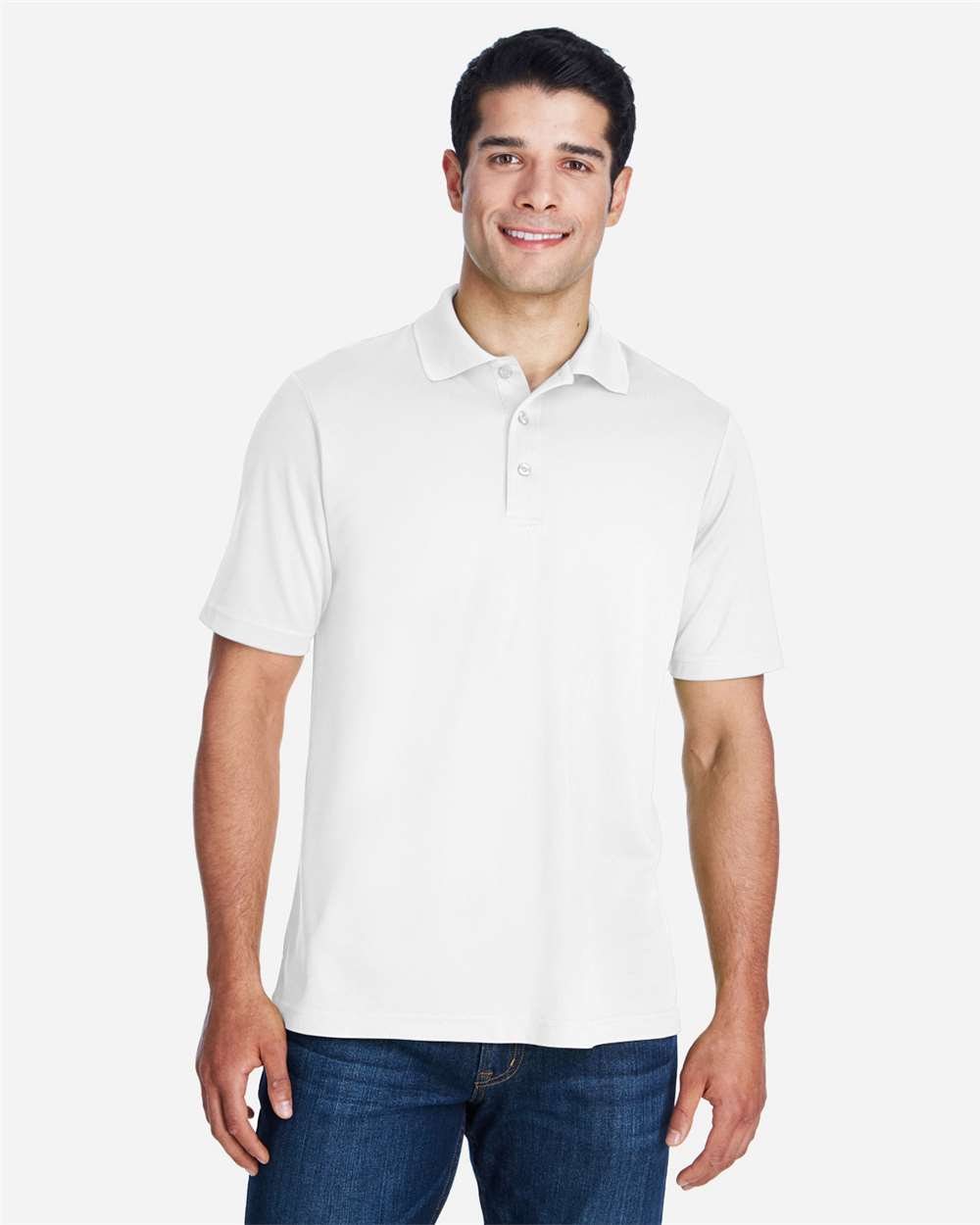 Men's Origin Performance Piqué Polo - OnModelFront - B221A7002 - White