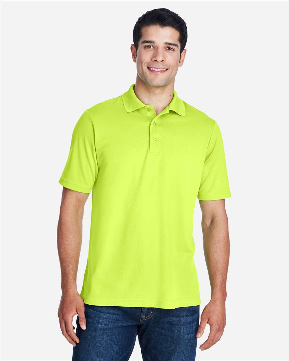 Men's Origin Performance Piqué Polo - OnModelFront - B221A7162 - Safety Yellow