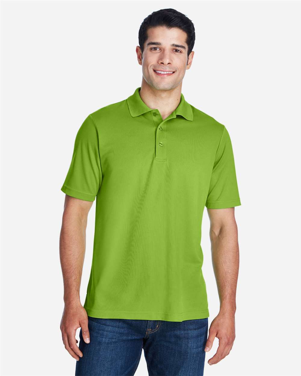 Men's Origin Performance Piqué Polo - OnModelFront - B221A7172 - Acid Green