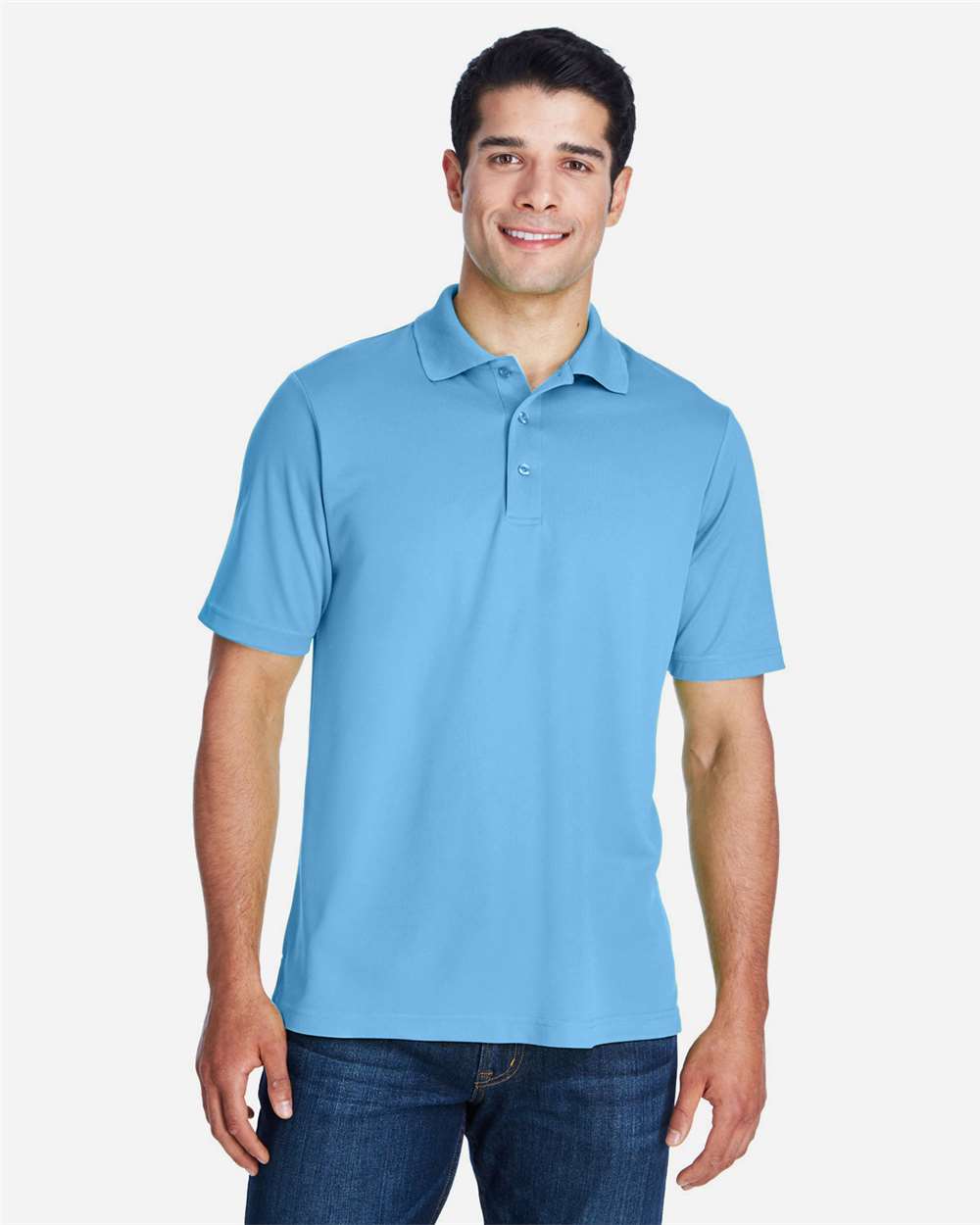 Men's Origin Performance Piqué Polo - OnModelFront - B221A7262 - Columbia Blue