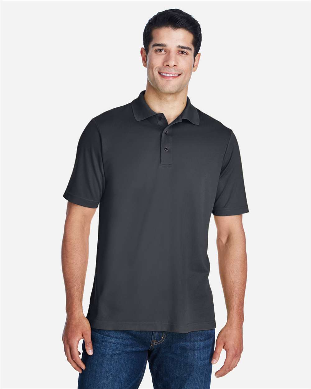 Men's Origin Performance Piqué Polo - OnModelFront - B221A7582 - Carbon