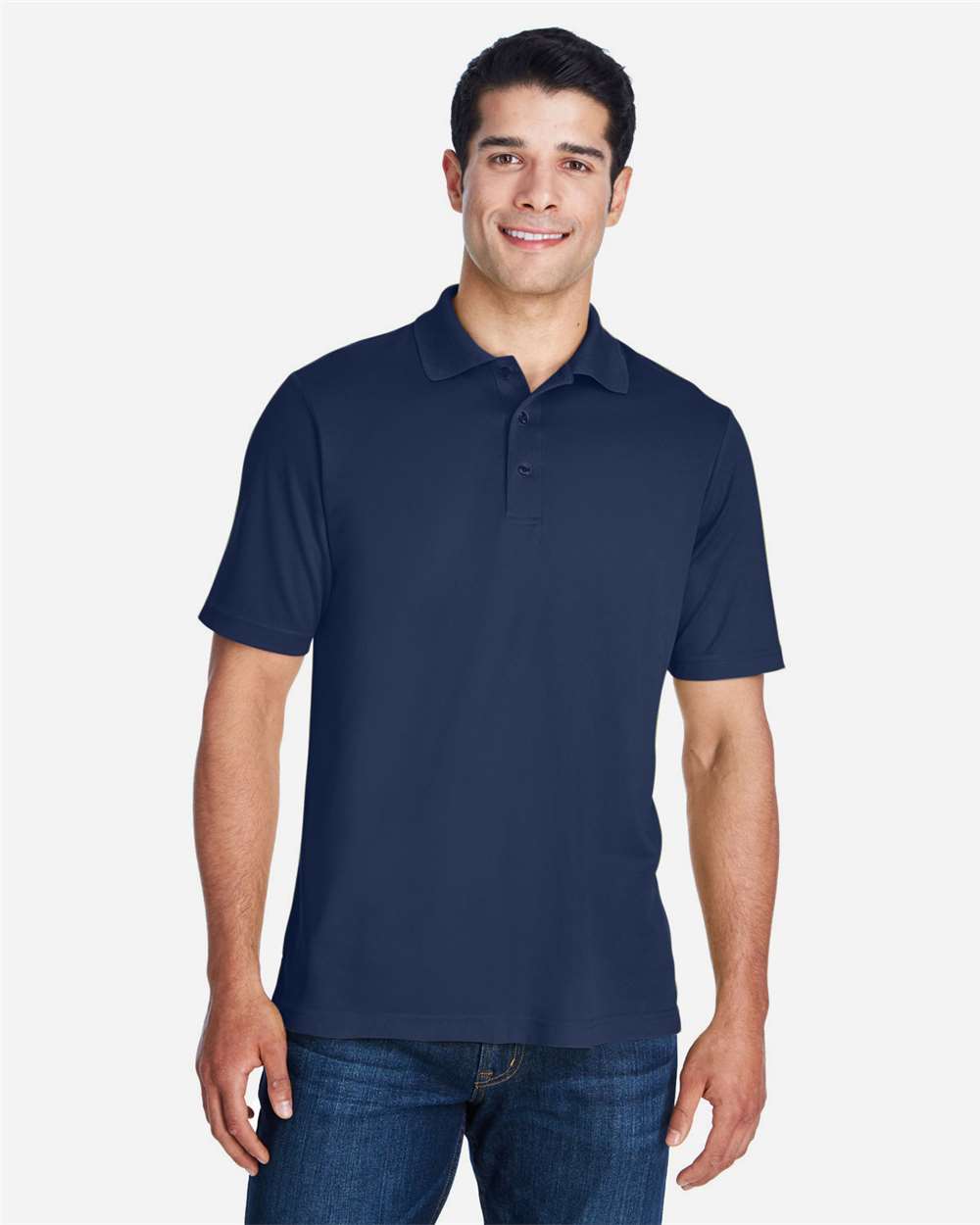 Men's Origin Performance Piqué Polo - OnModelFront - B221A7652 - Classic Navy