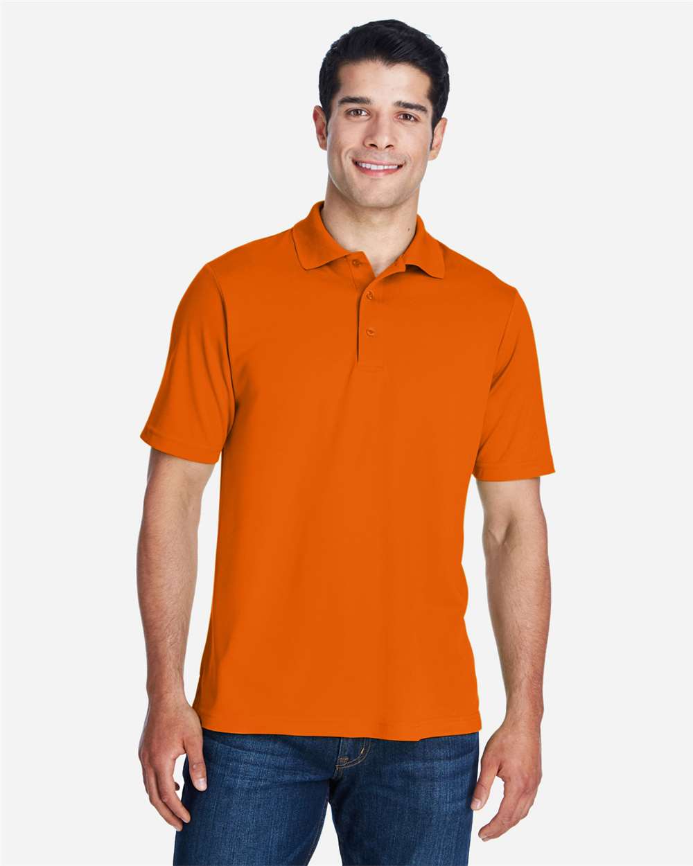 Men's Origin Performance Piqué Polo - OnModelFront - B221A7662 - Campus Orange